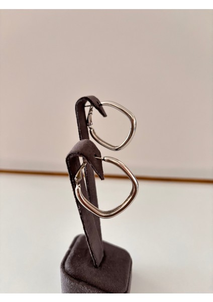 Paslanmaz Çelik Kare Formlu Halka Küpe – Kararmayan Modern Kadın Küpe fırsatları