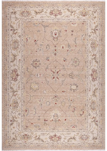 Keyshon Çerçeveli Bej Bambu Dikdörtgen Modern Desenli Akrilik Hav Vermeyen Leke Tutmayan Kolay Temizlenen Yumuşak Makine Salon Yolluk Mutfak Halı