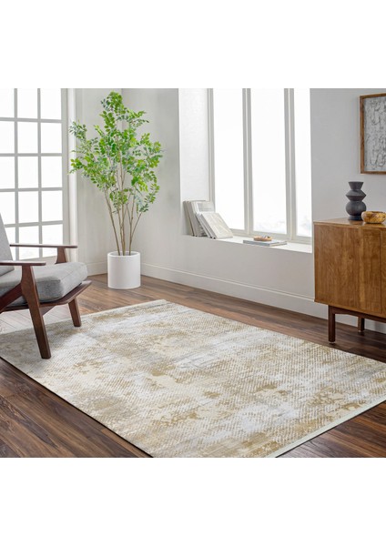 Krem Modern Etnik Desenli Pamuk Makinada Yıkanabilir Hav Toz Vermez Leke Tutmayan Kaymaz Taban Dijital Makine Baskı Salon Yolluk Mutfak Halı fırsatları