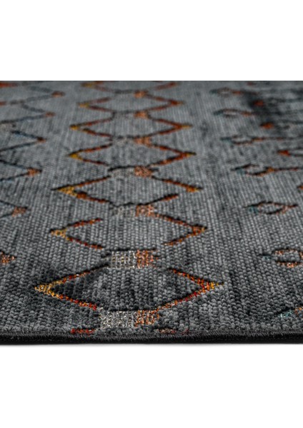 Rasha Geometrik Siyah Polyester Dikdörtgen Modern Desenli Akrilik Hav Vermeyen Leke Tutmayan Kolay Temizlenen Yumuşak Makine Salon Yolluk Mutfak Halı modelleri