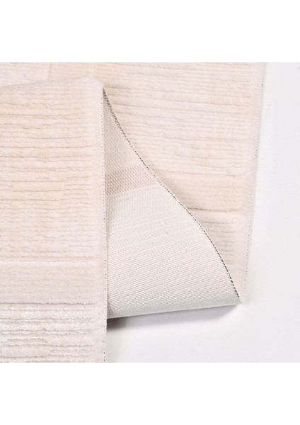 Maliyah Geometrik Krem Akrilik Kare Modern Desenli Akrilik Hav Vermeyen Leke Tutmayan Kolay Temizlenen Yumuşak Makine Salon Yolluk Mutfak Halı fiyatları