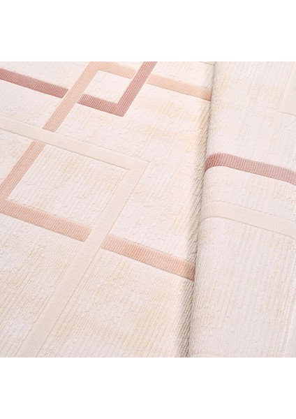 Maliyah Geometrik Krem Akrilik Kare Modern Desenli Akrilik Hav Vermeyen Leke Tutmayan Kolay Temizlenen Yumuşak Makine Salon Yolluk Mutfak Halı fırsatları