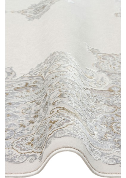 Leela Göbekli Gri Akrilik Dikdörtgen Modern Desenli Akrilik Hav Vermeyen Leke Tutmayan Kolay Temizlenen Yumuşak Makine Salon Yolluk Mutfak Halı modelleri