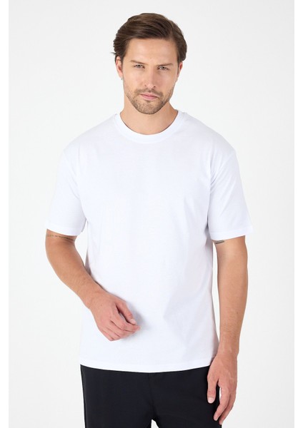 Beyaz Bisiklet Yaka Kısa Kol Slim Fit Pamuklu Tişört 1011250191 indirimleri