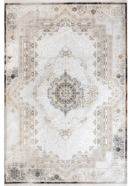 Baris Klasik Bej Mikrofiber Dikdörtgen Modern Desenli Akrilik Hav Vermeyen Leke Tutmayan Kolay Temizlenen Yumuşak Makine Salon Yolluk Mutfak Halı