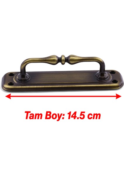 Metal Kapı Çekme Kolu Tutamağı Kulp Kulpları Dolap Mobilya Dolap Çekmece Antik Sarı Büyük 14.5 cm modelleri