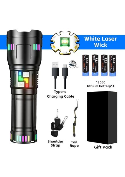 F.b.ı Pro F-3002 Alüminyum Tg LED Gece Şeritli Type-C Şarjlı El Feneri fiyatları