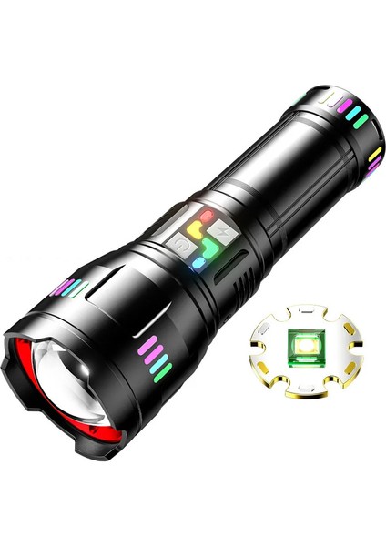 F.b.ı Pro F-3002 Alüminyum Tg LED Gece Şeritli Type-C Şarjlı El Feneri indirimleri