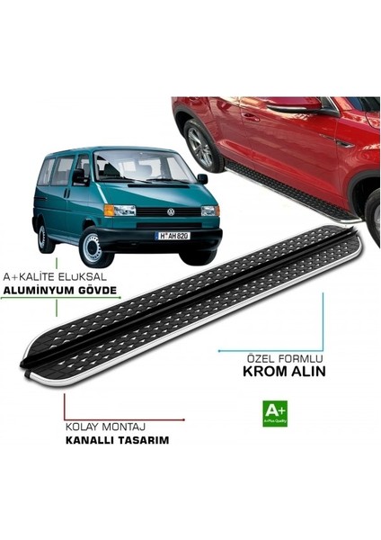 T4 Transporter Uzun Şase 1995 2003 Yılları Arası Araca Özel Diamond Yan Basamak