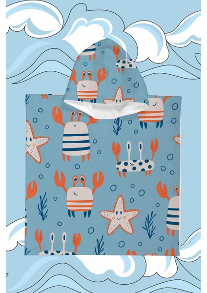 Crab Carnival Çocuk Panço Plaj Havlusu