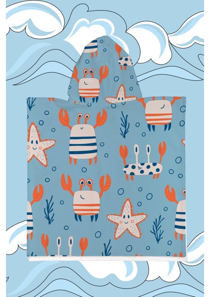 Crab Carnival Çocuk Panço Plaj Havlusu fiyatları