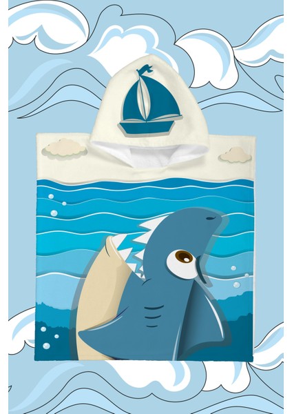 Little Blue Çocuk Panço Plaj Havlusu