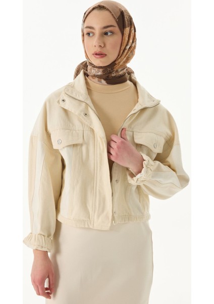 Faylinn Sarmaşık Desen Kahve-Vizon Pamuklu Şal