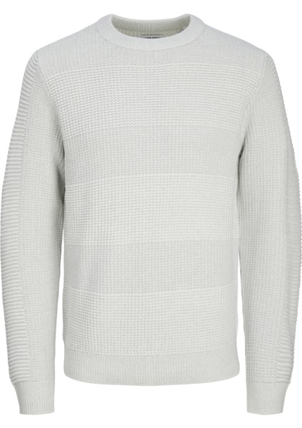 Büyük Beden Çizgi Desenli Bisiklet Yaka Kazak - Hugo