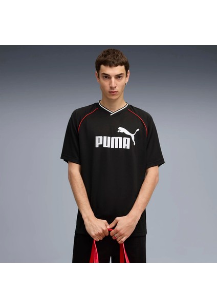 Erkek Siyah Puma Ess Football Jersey Siyah Erkek Forma