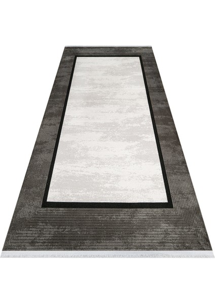 Eumundi Çerçeveli Gri Akrilik Kare Modern Desenli Akrilik Hav Vermeyen Leke Tutmayan Kolay Temizlenen Yumuşak Makine Salon Yolluk Mutfak Halı fırsatları