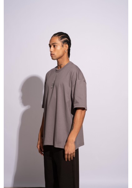 Erkek Oversize T-Shirt Ra Gri fiyatları
