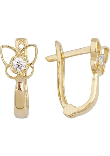 Tektaş Kelebek Çocuk Küpesi