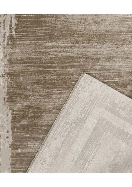 Hosur Çerçeveli Bej Akrilik Dikdörtgen Modern Desenli Akrilik Hav Vermeyen Leke Tutmayan Kolay Temizlenen Yumuşak Makine Salon Yolluk Mutfak Halı fiyatları