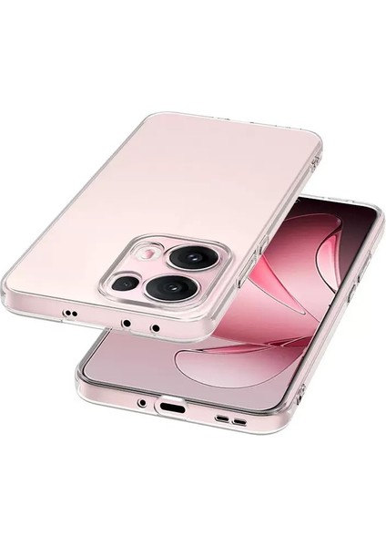 Oppo Reno 13 Pro ile Uyumlu Kapak Kamera Korumalı Süper Silikon Şeffaf Kılıf modelleri