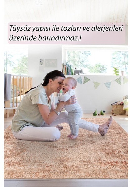 Navagio Eskitme Bej Polyester Dikdörtgen Modern Desenli Pamuk Makinada Yıkanabilir Hav Toz Vermez Leke Tutmayan Kaymaz Taban Dijital Makine Baskı Salon Yolluk Mutfak Halı modelleri