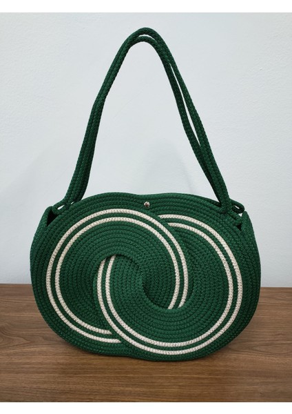 Beach, Handmade Yeşil Plaj Çantası, El Yapımı Omuz Çantası, Tote Günlük Kadın Çanta