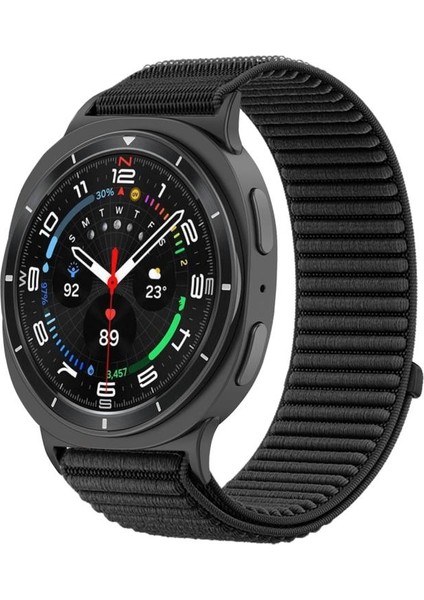 Galaxy Watch 8 40MM / Watch 8 44MM / Watch 8 Classic 46MM Uyumlu Bakla Desen Hasır Kumaş Kordon Kayış