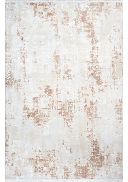 Liana Modern Krem Akrilik Dikdörtgen Modern Desenli Akrilik Hav Vermeyen Leke Tutmayan Kolay Temizlenen Yumuşak Makine Salon Yolluk Mutfak Halı