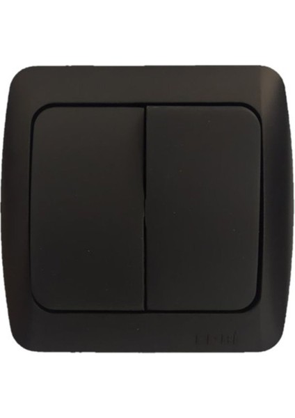 10 Adet Sıva Üstü Siyah (Vantablack) Komütatör Ikili Anahtar Elbi / Alsu