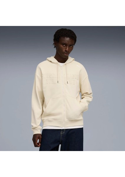 Erkek Krem Puma Pl Lifestyle Zip Jacket Krem Erkek Fermuarlı Üst