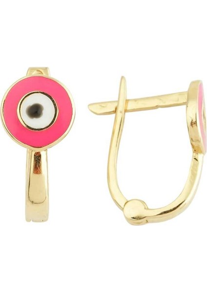 Pembe Göz Çocuk Küpesi