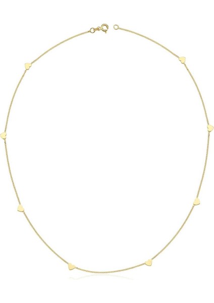 Beş Sıra Kalp Kolye