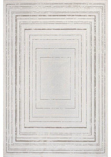 Krem Çerçeveli Etnik Modern Desenli Pamuk Makinada Yıkanabilir Hav Toz Vermez Leke Tutmayan Kaymaz Taban Dijital Makine Baskı Salon Yolluk Mutfak Halı