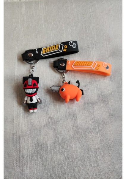 Chainsaw Man Japon Anime Denji(Chainsaw Devil Formu)Ve Pochita 3D Silikon Anahtarlık 2ADET fırsatları