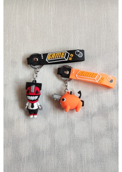 Chainsaw Man Japon Anime Denji(Chainsaw Devil Formu)Ve Pochita 3D Silikon Anahtarlık 2ADET indirimleri