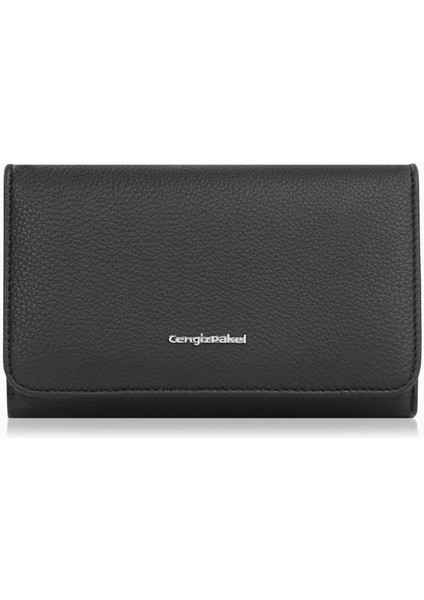 Orta Boy Mıknatıslı Kadın Cüzdan/portföy – 65296 - Siyah/kırmızı