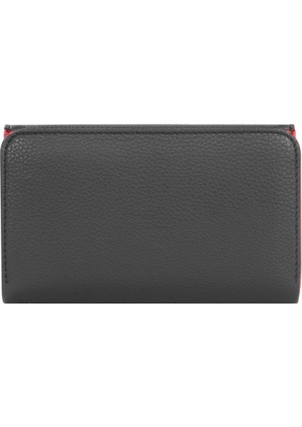 Orta Boy Mıknatıslı Kadın Cüzdan/portföy – 65296 - Siyah/kırmızı fırsatları