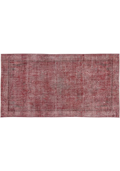 Kırmızı Eskitme Yün Modern Desenli Yün Hav Toz Vermez Leke Tutmayan Salon Yolluk Mutfak El Dokuma Halı