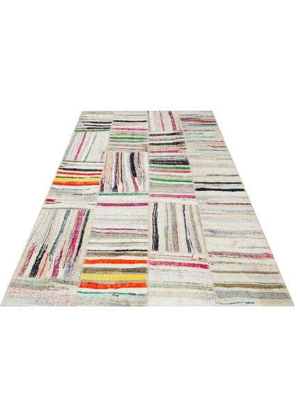 Iskece Bej Patchwork Yün Modern Desenli Yün Hav Toz Vermez Leke Tutmayan Salon Yolluk Mutfak El Dokuma Halı modelleri