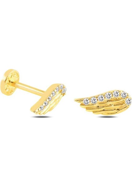 Taşlı Kanat Model Tragus Piercing