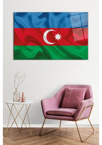 Azerbaycan Respublikası Bayrağı Cam Tablo, Darbelere Dayanıklı Kırılmaz Cam, Hediyelik fiyatları