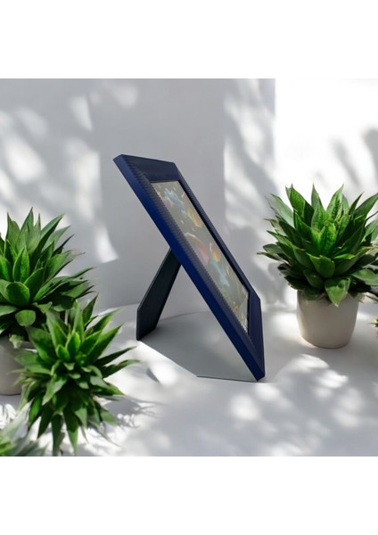 Dalgalı Fotoğraf Çerçevesi | Modern Masaüstü & Duvar Çerçevesi – Beyaz, Siyah, Lacivert, Mor, Pembe modelleri