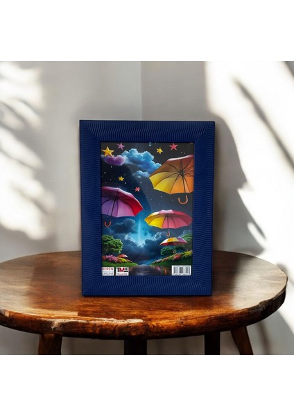 Dalgalı Fotoğraf Çerçevesi | Modern Masaüstü & Duvar Çerçevesi – Beyaz, Siyah, Lacivert, Mor, Pembe