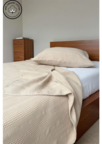 %100 Pamuk Tek Kişilik Bordürlü Pike Takımı (1ADET Pike 1ADET Yastık Kılıfı), Terletmeyen, Şık Tasarım fiyatları