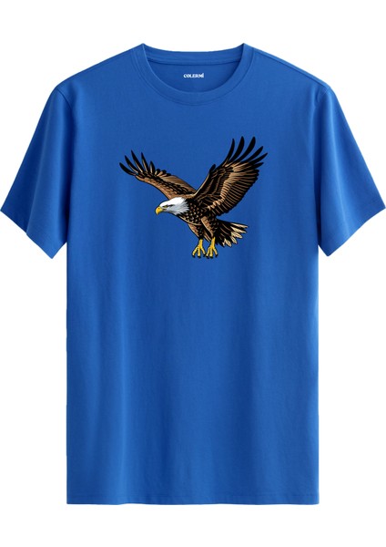 Kartal Tasarım Güçlü Ruh Özgürlük %100 Pamuk Premium Kumaş Tişört