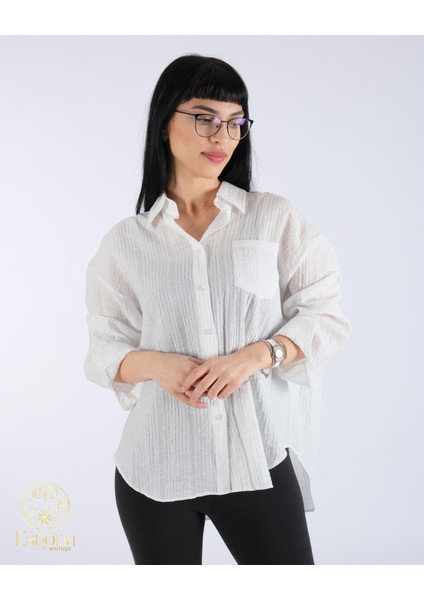 Cepli Oversize Basic Dokulu Gömlek modelleri