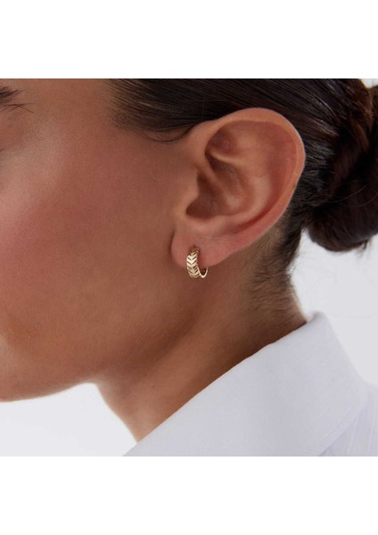 Gez Motif Halka Küpe