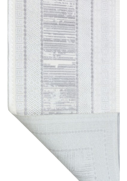 Xerxes Gri Çerçeveli Etnik Modern Desenli Viskon Hav Vermeyen Leke Tutmayan Kolay Temizlenen Yumuşak Makine Salon Yolluk Mutfak Halı fiyatları