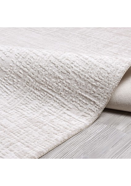 Kaia Çizgili Krem Yün Dikdörtgen Modern Desenli Akrilik Hav Vermeyen Leke Tutmayan Kolay Temizlenen Yumuşak Makine Salon Yolluk Mutfak Halı fırsatları