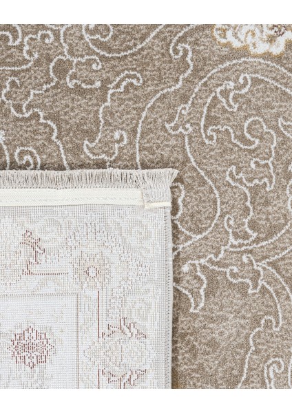 Deoria Klasik Bej Polyester Dikdörtgen Modern Desenli Akrilik Hav Vermeyen Leke Tutmayan Kolay Temizlenen Yumuşak Makine Salon Yolluk Mutfak Halı modelleri